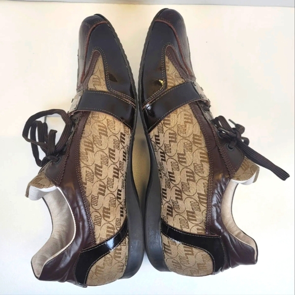 Mauri 8840 Dark Brown Tan Alligator Patent Leather Sneakers Siz3 12 - Picture 6 of 8